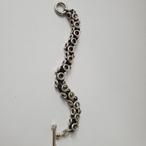 Sterling Silver 925 Circles and Linked Bracelet